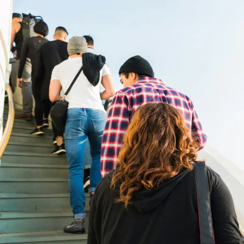 queue of people